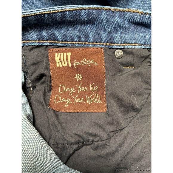 KUT from the Kloth Catherine Boyfriend Jeans Womens Size 10 Patched Distressed - Picture 7 of 8